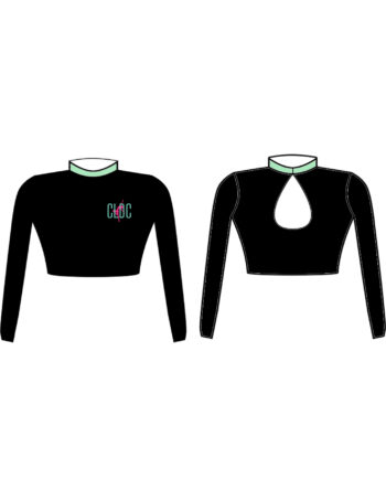 Cerys Lewis Dance Company Turtle Neck Custom Lycra Crop Top - **CUSTOM LYCRA 6-8 WEEK LEAD TIME**