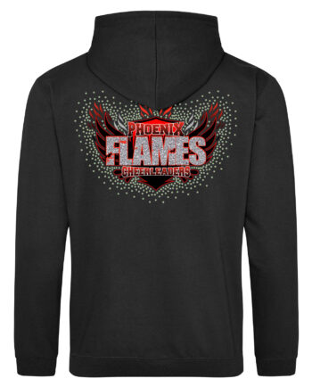 Phoenix Flames Cheerleading Zipped Hoodie