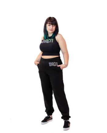 DRGN Dancewear Rhinestone High Neck Crop Top