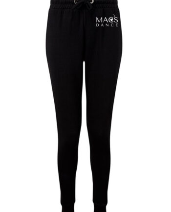 MACS Dance White Print Black Fitted Joggers