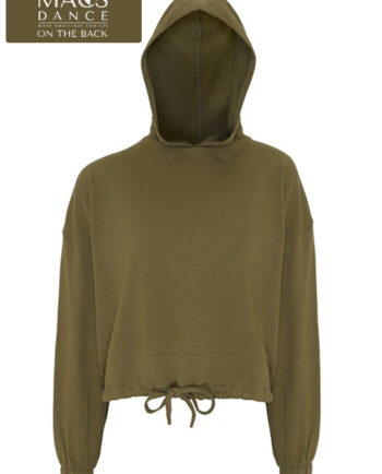 Macs Dance Olive Plain Print Oversized Hoodie