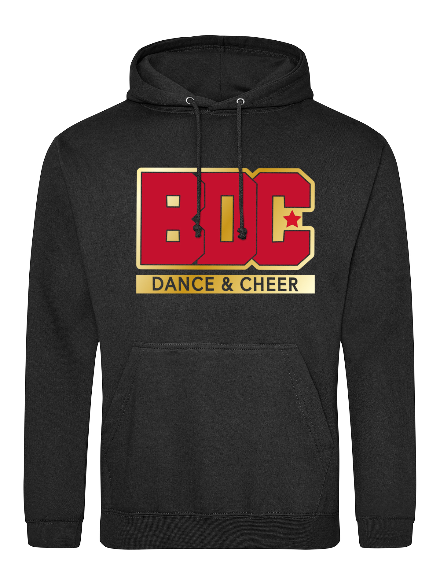 BDC Red And Gold Print Rec Pullover Hoodie