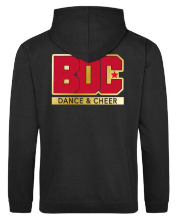 BDC Red And Gold Print Rec Zipped Hoodie