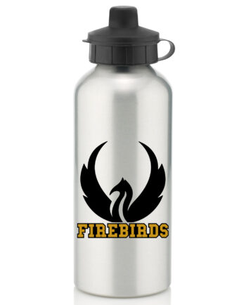 Firebirds Cheerleading Silver Water Bottle