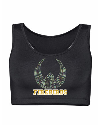 Firebirds Cheerleading Rhinestone Sports Bra