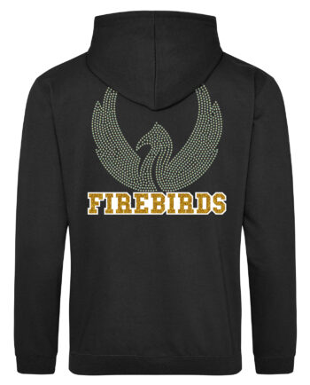 Firebirds Cheerleading Rhinestone Zipped Hoodie