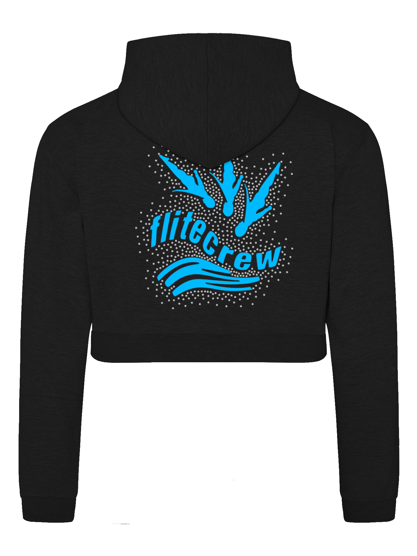 Flitecrew Trampoline & Cheer Club Black Cropped Hoodie - Image 3