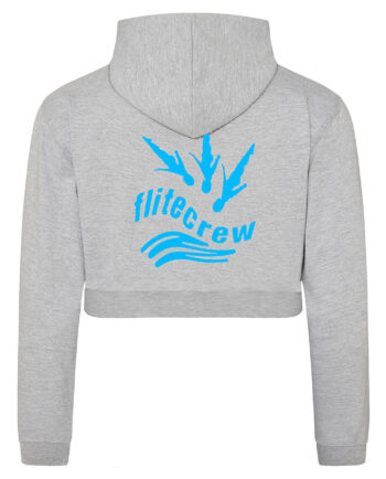 Flitecrew Trampoline & Cheer Club Grey Cropped Hoodie