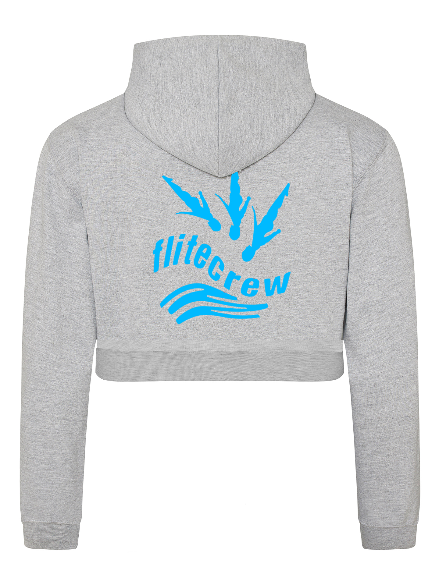 Flitecrew Trampoline & Cheer Club Grey Cropped Hoodie
