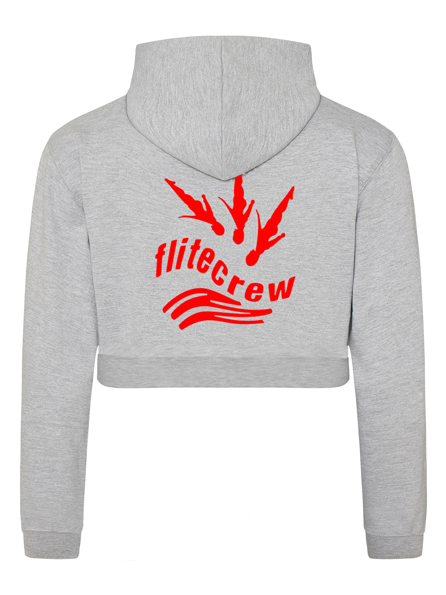 Flitecrew Trampoline & Cheer Club Grey Cropped Hoodie - Image 4