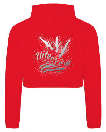 Flitecrew Trampoline & Cheer Club Red Cropped Hoodie