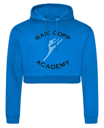 Raie Copp Academy Sapphire Blue Cropped Hoodie