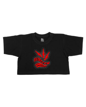 Flitecrew Trampoline & Cheer Club Black Cropped T-Shirt