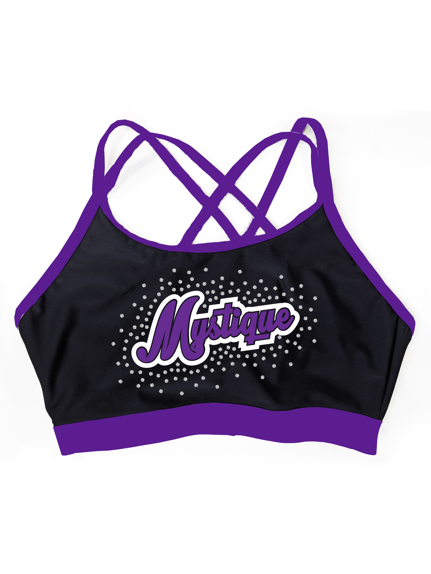 Mystique Cheer And Dance Custom Lycra Crop Top - **CUSTOM LYCRA 6-8 WEEK LEAD TIME**