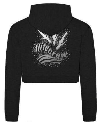 Flitecrew Trampoline & Cheer Club Black Cropped Hoodie