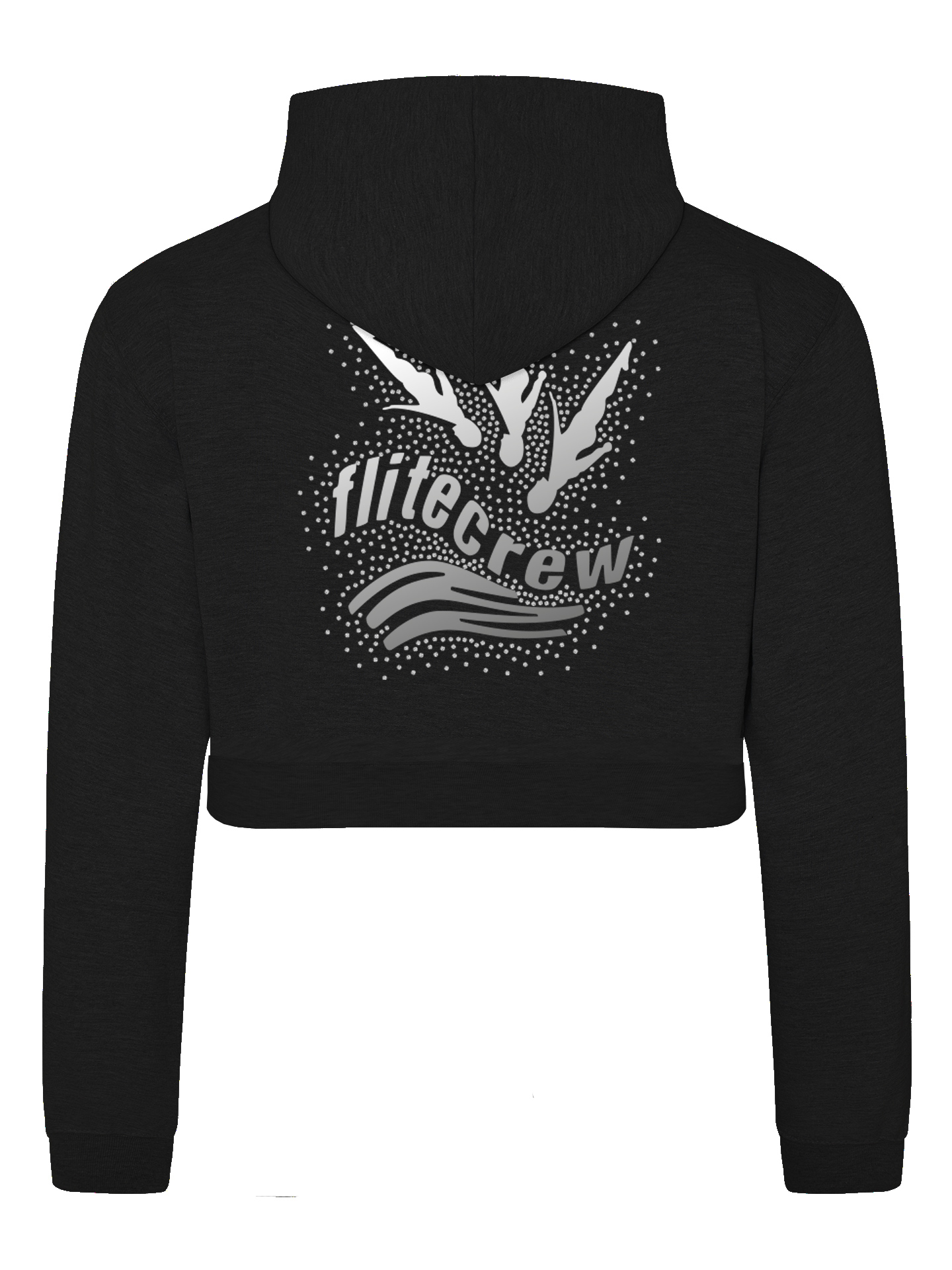 Flitecrew Trampoline & Cheer Club Black Cropped Hoodie