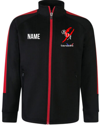 BDA Black And Red Girl Logo Tracksuit Jacket