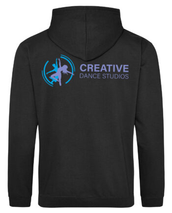 Creative Dance Studios Plain Print Zipped Hoodie