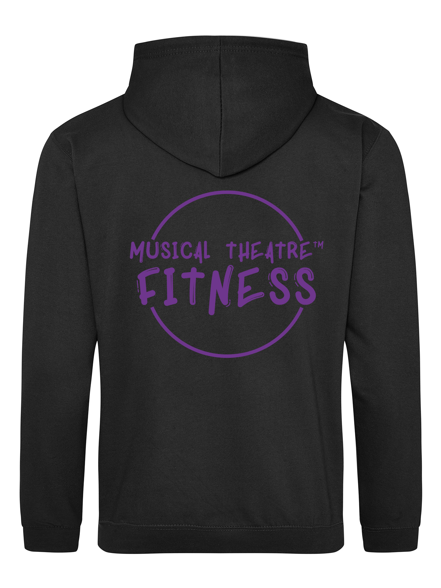 Musical Theatre Fitness Plain Print Black Pullover Hoodie