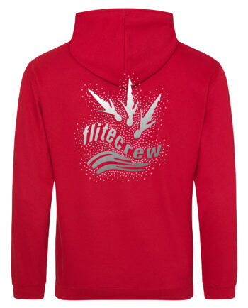 Flitecrew Trampoline & Cheer Club Red Zipped Hoodie