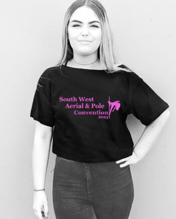 The South West Aerial & Pole Convention 2023 Pole Dancer Boxy Crop T-Shirt
