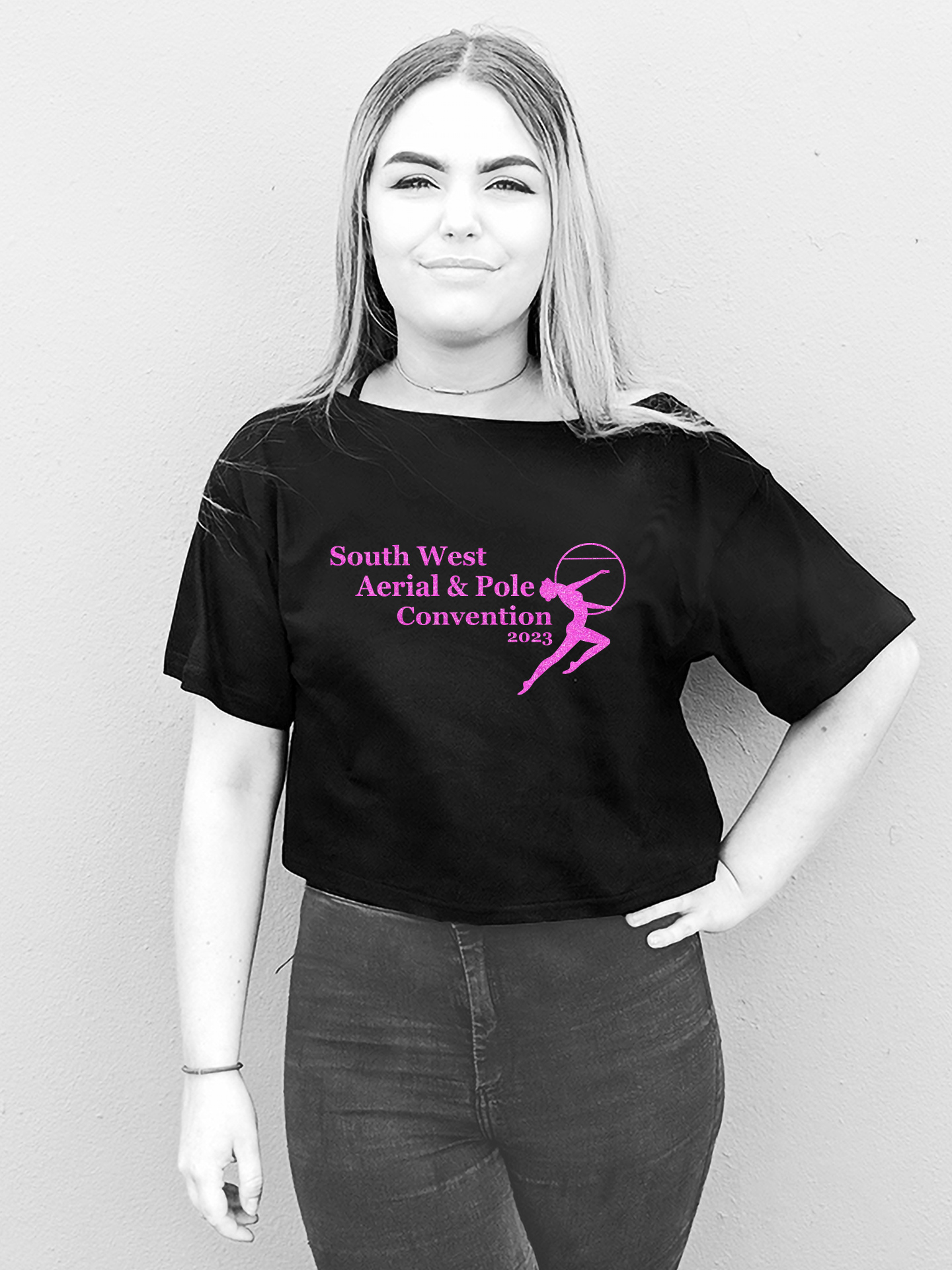 The South West Aerial & Pole Convention 2023 Aerial Dancer Boxy Crop T-Shirt