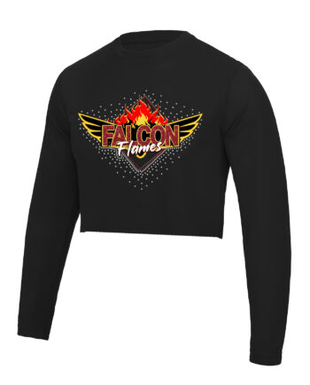 Falcon Flames Cropped Long Sleeved T-Shirt