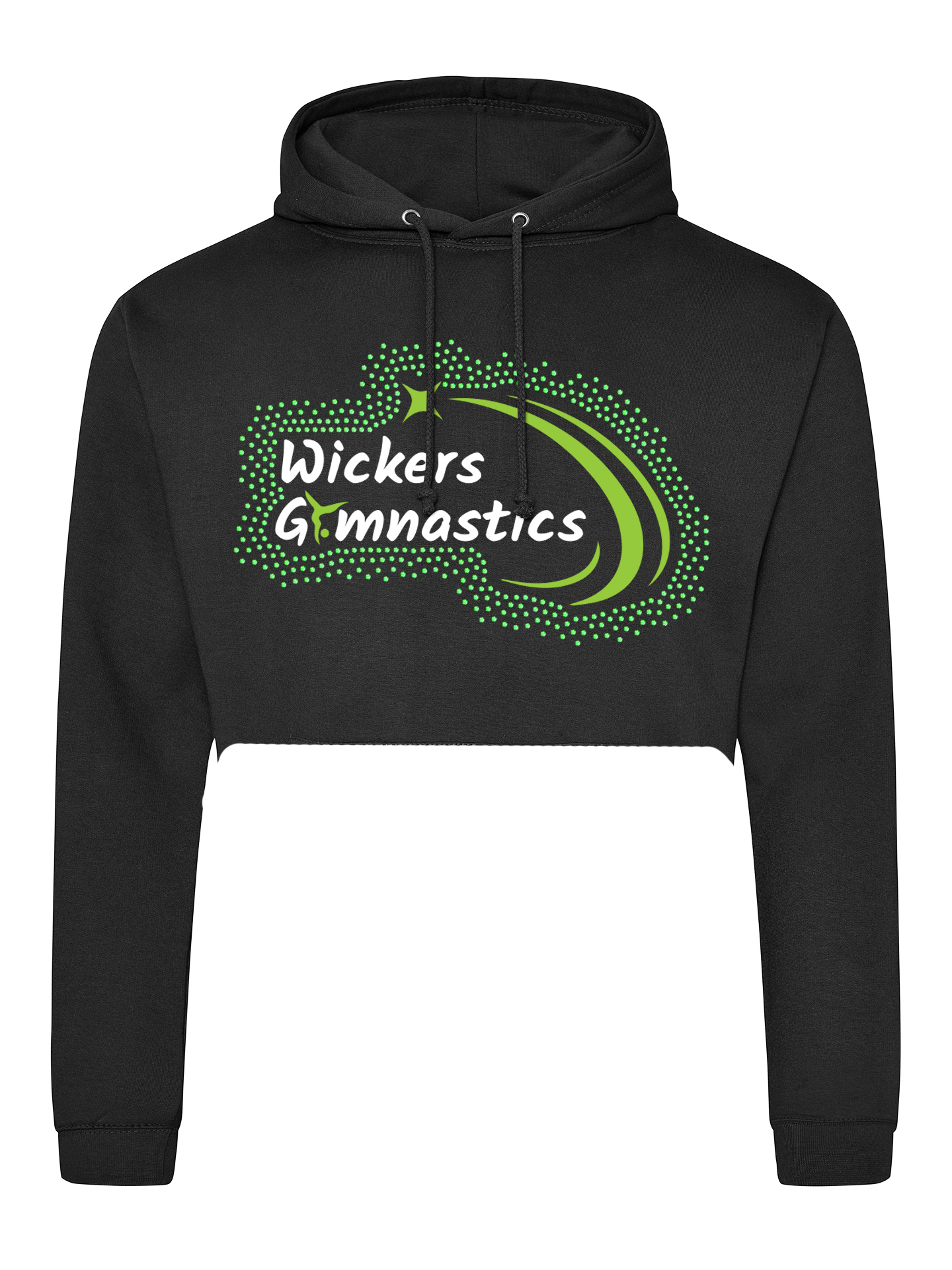 Wickers Gymnastics Rhinestone Cropped Hoodie