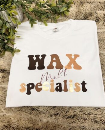 Unisex Short Sleeve White T-shirt (Wax Melt Specialist)