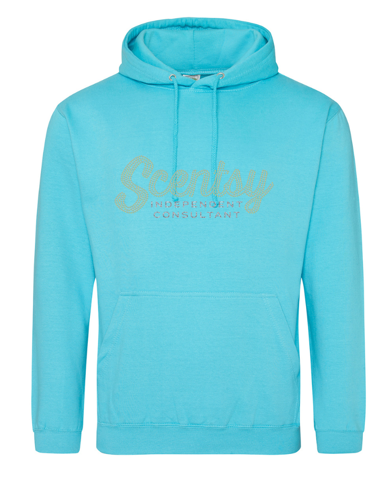 Authorized Scentsy Vendor Sparkle Tropical Blue Pullover Hoodie - Image 2
