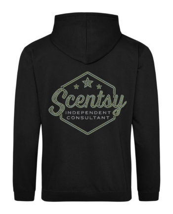 Authorized Scentsy Vendor Sparkle Black Zipped Hoodie