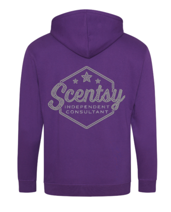 Authorized Scentsy Vendor Sparkle Purple Zipped Hoodie