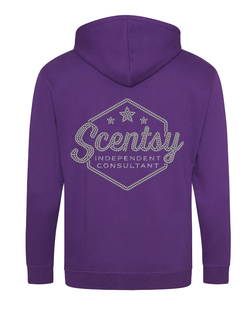 Authorized Scentsy Vendor Sparkle Purple Zipped Hoodie