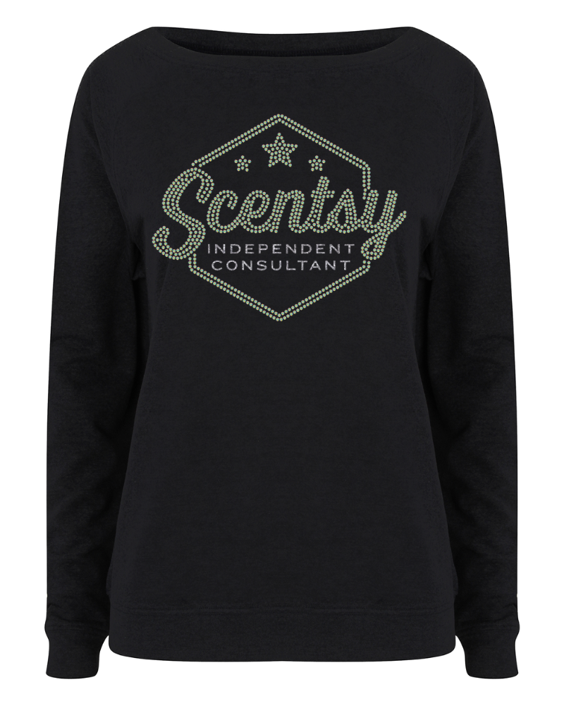 Scentsy Vendor Sparkle Black Slouch Sweatshirt - Image 2