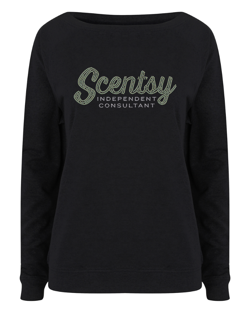 Scentsy Vendor Sparkle Black Slouch Sweatshirt - Image 3