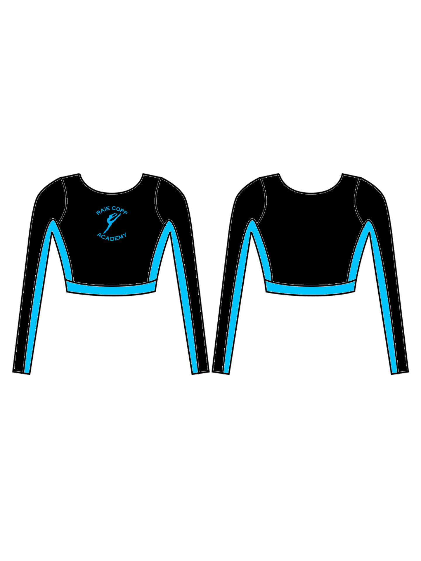 Raie Copp Academy Style 24 Custom Lycra Crop Top - **CUSTOM LYCRA 6-8 WEEK LEAD TIME**