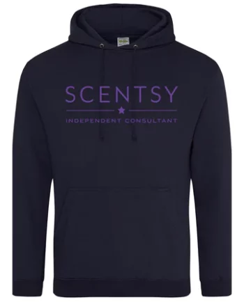 Authorized Scentsy Vendor Sparkle New French Navy Zipped Hoodie