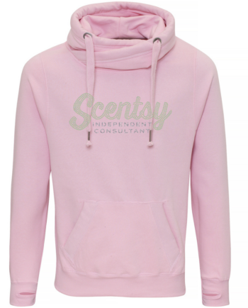 Authorized Scentsy Vendor Sparkle Baby Pink Cross Neck Pullover Hoodie