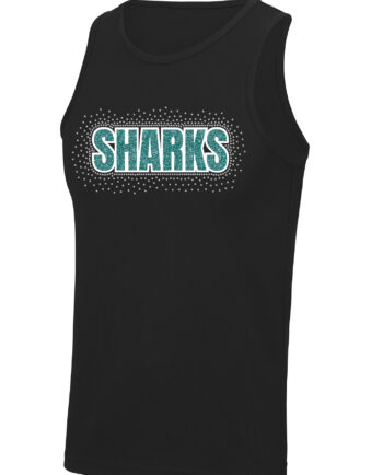 South West Sharks Black Vest Top