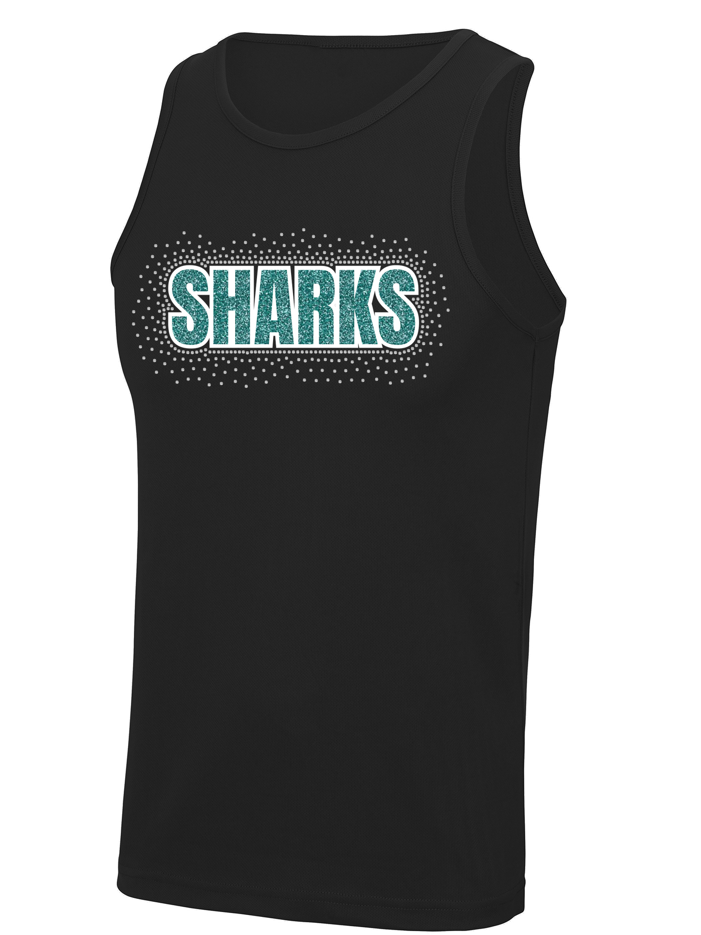 South West Sharks Black Vest Top