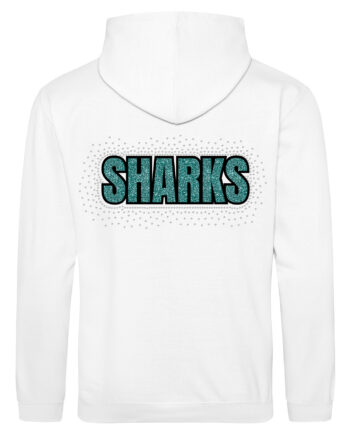 South West Sharks White Zipped Hoodie