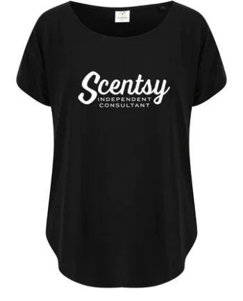 Authorized Scentsy Black Scoop Neck T - Shirt