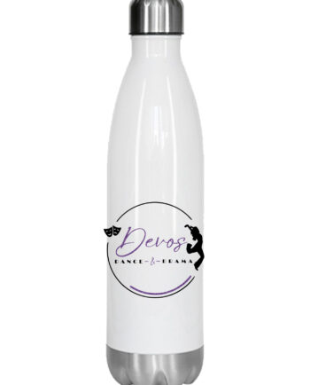 Devos Dance and Drama White Tall Water Bottle