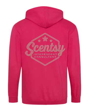 Authorized Scentsy Vendor Sparkle Hot Pink Zipped Hoodie