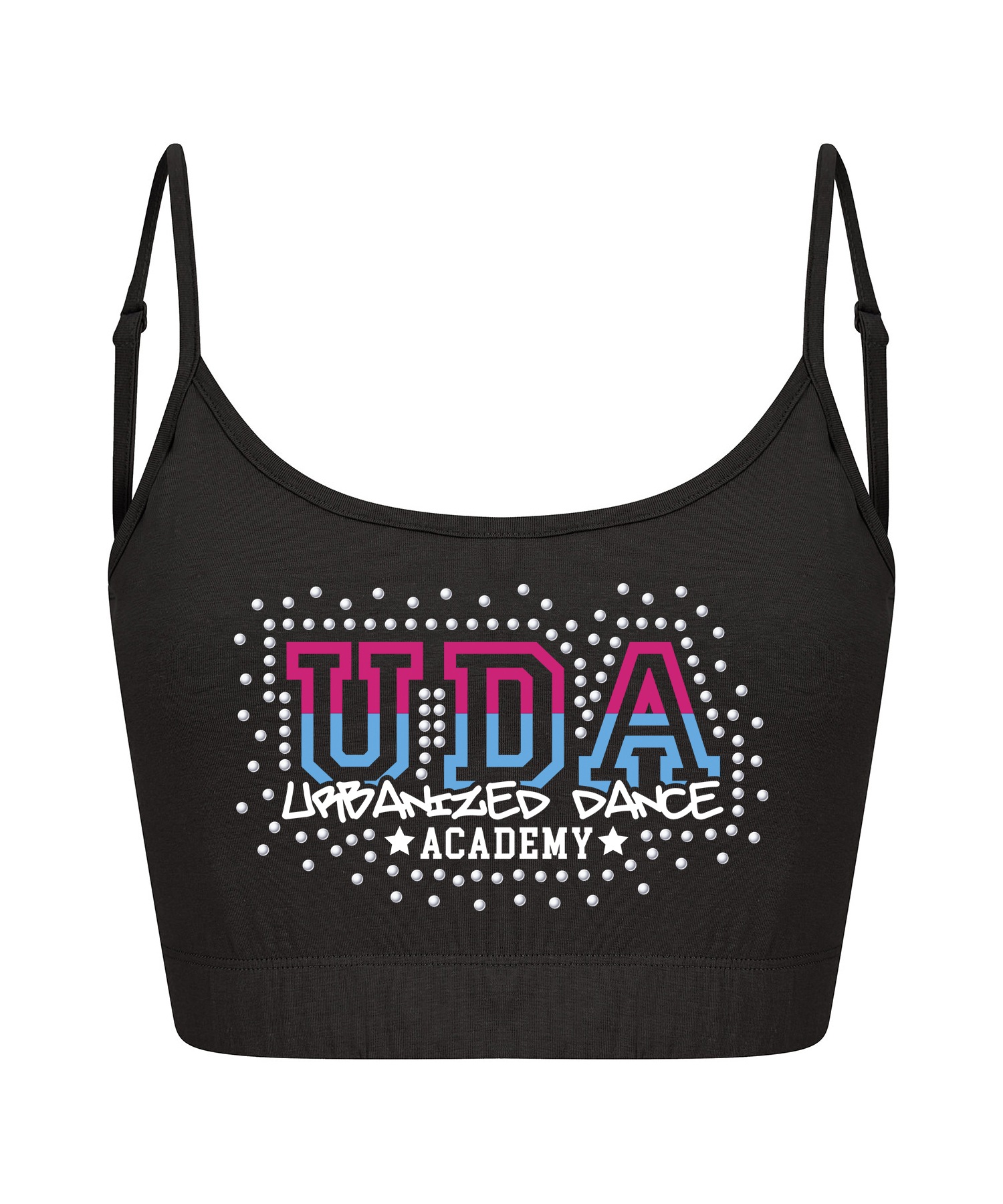 UDA - Urbanized Dance Academy Women's Cami Crop Top with Adjustable Straps