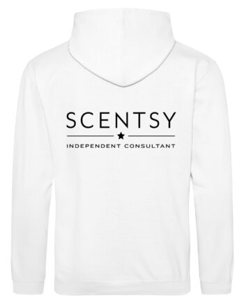 Authorized Scentsy Vendor  White Zipped Hoodie