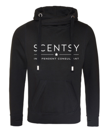Authorized Scentsy Vendor Printed Black Cross Neck Pullover Hoodie