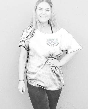 Cygnets To Swans Adult White Wide Neck T-shirt