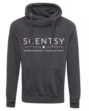 Authorized Scentsy Vendor Printed CharcoalCross Neck Pullover Hoodie