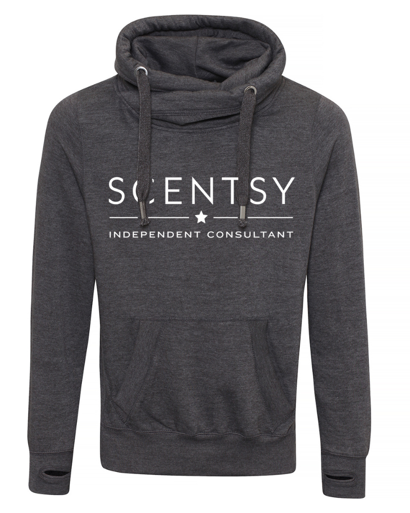 Authorized Scentsy Vendor Printed CharcoalCross Neck Pullover Hoodie